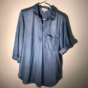 Cloth and Stone soft denim tunic top